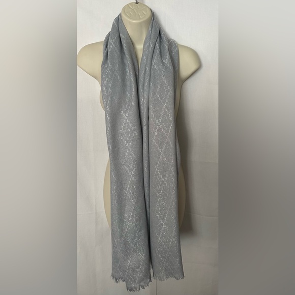 Studio Silver Wedding Shawl Sparkly Scarf Evening Shawl Wrap Metallic - Picture 3 of 6